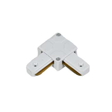 1-FASE RAIL L-VORM CONNECTOR WIT, Nieuw
