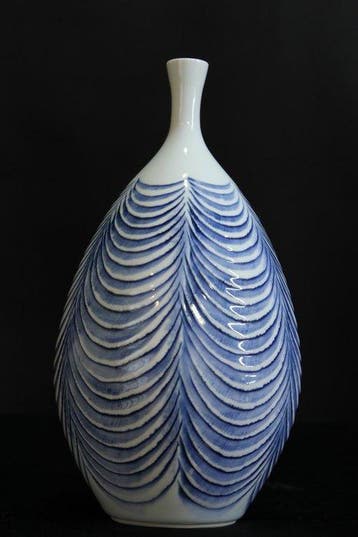 Vaas - Porselein - Japan - Arita - Fujii Shumei  (Zonder, Antiek en Kunst