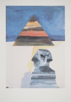 David Hockney (1937) - Egypte, le Caire, Sphynx et Pyramide