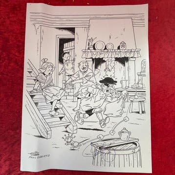 Paul Geerts / Eric de Rop - 1 Original drawing - Suske en, Nieuw