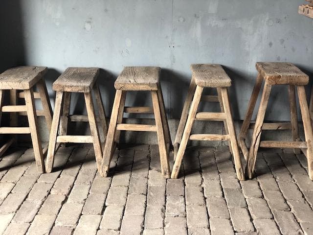 KRUKJES ROND RECHTHOEKIG SOBER STOER LANDELIJK EENVOUD UNIEK, Huis en Inrichting, Krukjes, Nieuw