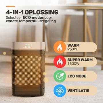 2dekans | Vulpes Goods® Tech - Elektrische Kachel met, Ophalen of Verzenden, Zo goed als nieuw