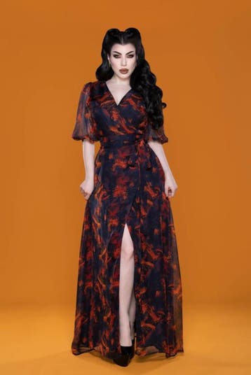 Katakomb, Winona Maxi Dress Autumn Leaves., Kleding | Dames, Jurken, Verzenden, Nieuw