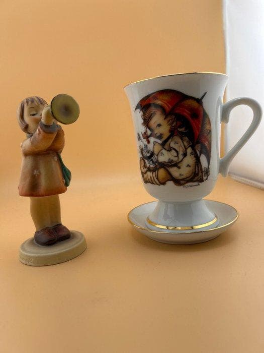 Goebel - M.I. Hummel - Figuur - Engel mit Trompete und, Antiek en Kunst, Curiosa en Brocante
