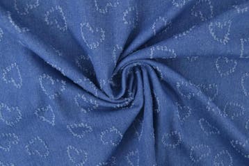 Denim fashion Hearts 02-02 - rol 10 meter, Verzenden, Nieuw