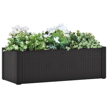 vidaXL Plantenbak hoog zelfbewateringssysteem 100x43x33 cm, Kunststof, 100 cm of meer, Verzenden, Nieuw