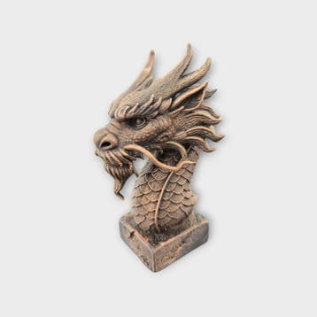 Bust of a Chinese Dragon Bust statue - handpainted home deco, Verzenden, Nieuw