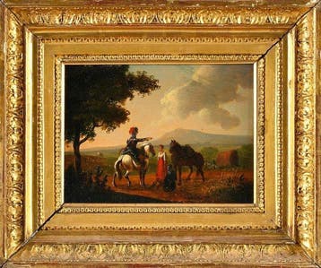 Ecole Flamande (XVIII) - Le cavalier éclaireur a la, Antiek en Kunst, Kunst | Schilderijen | Klassiek