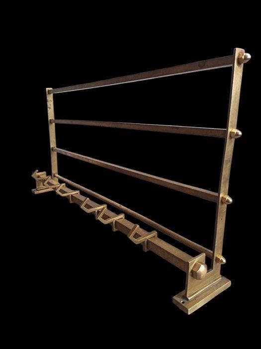 Art-Deco French solid copper hat rack coat rack wall hanger, Antiek en Kunst, Kunst | Designobjecten