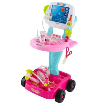 Ruhhy doktersset roze trolley 18-delig – educatief kinder., Ophalen of Verzenden, Nieuw
