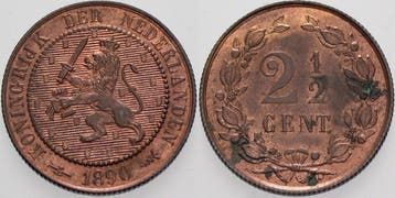 2 1/2 Cent Nederland-koenigreich Willem Iii, 1849-1890, Verzenden