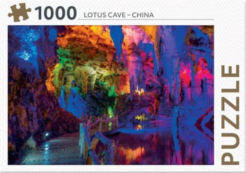 Boek: Rebo legpuzzel 1000 stukjes - Lotus Cave - (als nieuw), Verzenden, Zo goed als nieuw