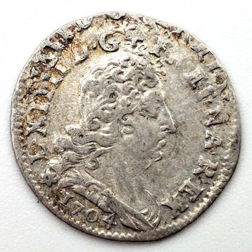 Frankrijk. Louis XIV (1643-1715). 5 Sols 1704-BB, Strasbourg