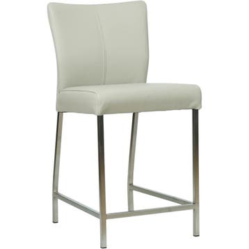 Leren barkruk Revolt laag - Toledo Perle (lichtgrijs) -, Nieuw, Leer, Ophalen of Verzenden, 90 cm of meer