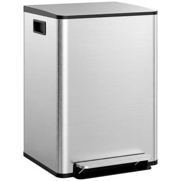 Vuilnisbak Met 2x30L Vakken, Soft-Close-deksel, Vingerafdruk, Verzenden, Nieuw
