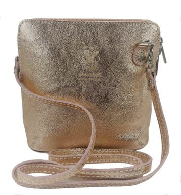 Rose Gold Diamond Vera Pelle Italiaans leren schoudertasje (, Verzenden, Nieuw