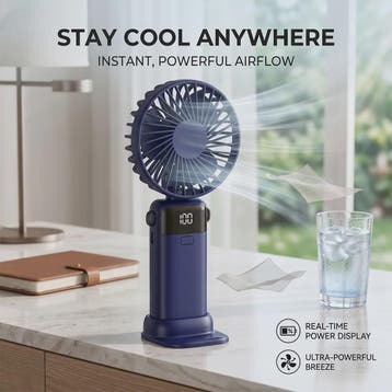 Draagbare USB Handventilator - Opvouwbaar, 3-in-1 Mini Burea, Verzenden, Nieuw