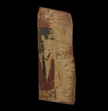 Oud-Egyptisch Hout Godin Hathor aan de achterzijde van het
