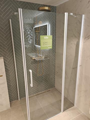 Douchecabine 120x90cm mat wit draaideur - 0091, Ophalen, Nieuw, Glas, Douche