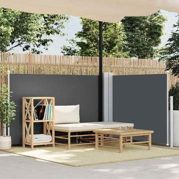 vidaXL Windscherm uittrekbaar 120x1000 cm antraciet, Verzenden, Nieuw