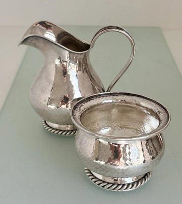 Kom - Zilver - Melk en suiker