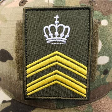 Landmacht strepen en rangen! Met Klittenband. Badges, ROT, Landmacht, Nederland, Embleem of Badge