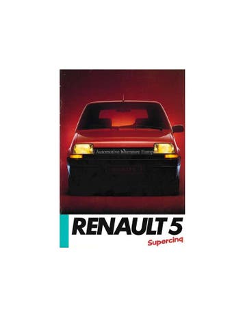1985 RENAULT 5 BROCHURE FRANS, Nieuw, Renault, Author