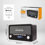 2dekans | Denver DAB18DG DAB+/FM Retro Radio - Bluetooth -, Ophalen of Verzenden, Zo goed als nieuw