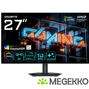 Gigabyte MO27Q28GR 27  Quad HD 280Hz OLED Gaming monitor, Verzenden, Nieuw, Gigabyte