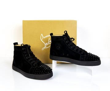 Christian Louboutin - Lou Spikes Orlato suède - High-top, Nieuw