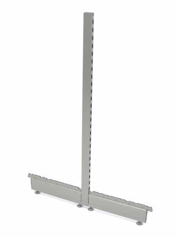 Staander/Stijl H200 + 2x voet 55cm (Eindstuk om een rij af, Gebruikt