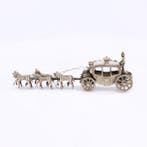 J. Niekerk - Gouden koets - Miniatuur figuur - .835 zilver, Antiek en Kunst