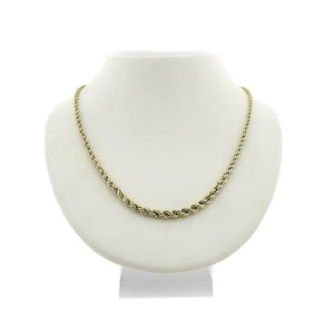 Gouden gedraaide schakelcollier (Ketting), Ophalen of Verzenden, Gebruikt, Goud, Goud
