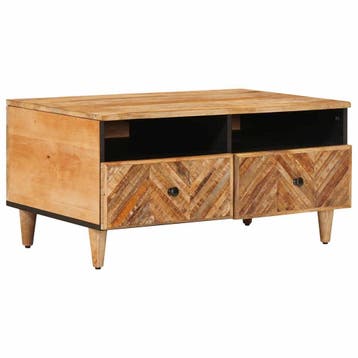 vidaXL Salontafel Bruin 80 x 54 x 40 cm Massief Mango Hout, Huis en Inrichting, Tafels | Salontafels, Verzenden, Nieuw, Overige houtsoorten