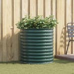 vidaXL Verhoogd bed Groen 80 x 80 x 81 cm Staal, Verzenden, Nieuw, Metaal, 60 tot 100 cm