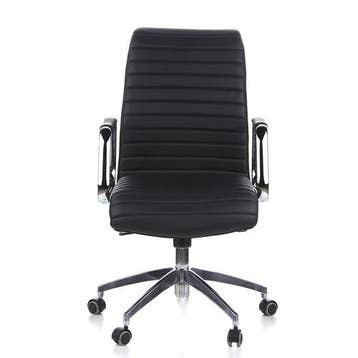 Directiestoel | Met Armleuning | Leder | Zwart | Aspera 10, Verzenden, Nieuw