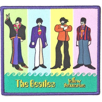 The Beatles Yellow Submarine Band in Stripes patch off merch, Ophalen of Verzenden, Nieuw, Kleding