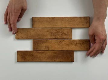Wandtegel Ragno Kalon Handvorm Terracotta Glans 5x25, Doe-het-zelf en Verbouw, Nieuw, 20 tot 40 cm, 10 m² of meer, Wandtegels