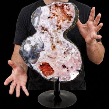 Levend roze amethist - Geode - 62x37x25 cm- 19.2 kg