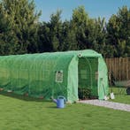 vidaXL Tuinkas met stalen frame 32 m² 16x2x2 m groen, Verzenden, Nieuw