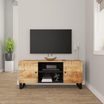 vidaXL Tv-meubel 105x33x46cm massief mangohout, Huis en Inrichting, Kasten | Televisiemeubels, 100 tot 150 cm, Verzenden, Nieuw