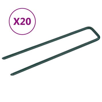 vidaXL Kunstgraspennen 20 st U-vormig ijzer, Verzenden, Nieuw