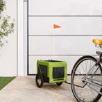 vidaXL Hondenfietstrailer oxford stof en ijzer groen en, Dieren en Toebehoren, Verzenden, Nieuw