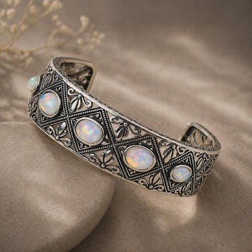 Zonder minimumprijs - Armband Zilver - Opal - Gecertificeerd, Sieraden, Tassen en Uiterlijk, Armbanden, Nieuw