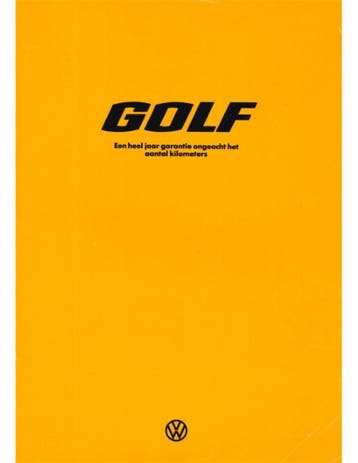 1976 VOLKSWAGEN GOLF BROCHURE NEDERLANDS, Nieuw, Volkswagen, Author