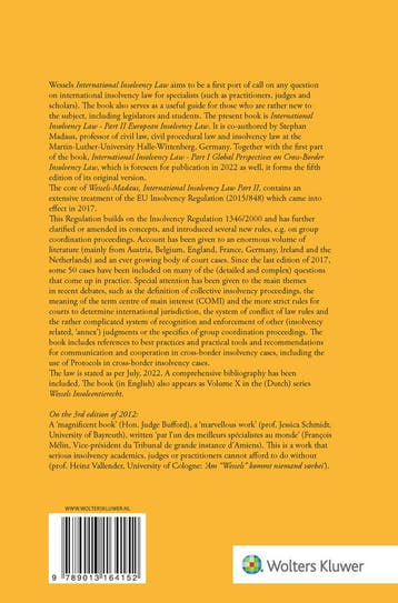 International Insolvency Law Part II 9789013164152, Verzenden, Zo goed als nieuw