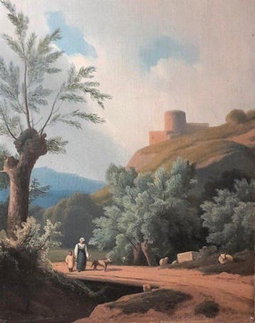 Carlo Piacenza (1814-1887) - Paesaggio campestre piemontese