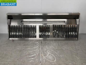 RVS Afzuigkap Dampkap met lamellen filters 250 cm schuin, Ophalen of Verzenden, Gebruikt