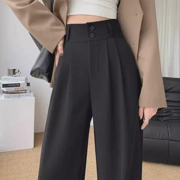 Elegante Wide Leg Pantalon Dames - Hoge Taille Zwart, Verzenden, Nieuw