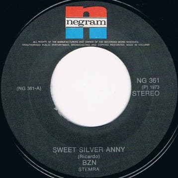 vinyl single 7 inch - BZN - Sweet Silver Anny, Verzenden, Zo goed als nieuw, 7 inch, Nederlandstalig